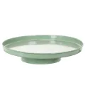 Floristik24 Round Green Metal Decorative Plate with Base – 30cm