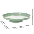Round Green Metal Decorative Plate with Base – 30cm | Floristik24.co.uk
