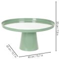 Round Green Metal Decorative Table with High Edge 40 cm | Floristik24.co.uk