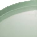 Round Green Metal Decorative Table with High Edge 40 cm | Floristik24.co.uk