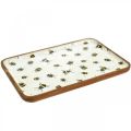 Floristik24 Deco tray wood square bees summer decoration tray 35×23.5×2cm