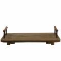 Floristik24 Wooden tray with metal handles brown 45cm x 27.5cm H11cm