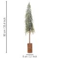 Artificial Christmas tree with base, frosted, as winter decoration, 90cm | Floristik24.co.uk