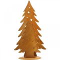 Floristik24 Lantern Christmas trees, metal decoration in patina, Christmas H46cm W25.5cm