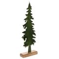 Floristik24 Metal Christmas Tree Decoration on Wooden Base, 46cm, Green