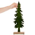 Metal Christmas Tree Decoration on Wooden Base, 46cm, Green | Floristik24.co.uk