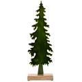 Metal Christmas Tree Decoration on Wooden Base, 46cm, Green | Floristik24.co.uk