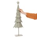 Metal Christmas Tree with Star on Stable Base – 74cm Tall Festive Table Decoration | Floristik24.co.uk