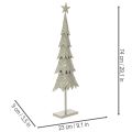 Metal Christmas Tree with Star on Stable Base – 74cm Tall Festive Table Decoration | Floristik24.co.uk