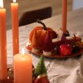 Miniature Artificial Christmas Trees, 12cm, Set of 6, Green, Red, and Orange, with Wooden Base for Table Decoration | Floristik24.co.uk