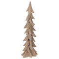 Floristik24 Decorative Small Flocked Christmas Tree, 44cm, Brown, Indoor Use