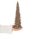 Artificial Flocked Christmas Tree Decoration, 34cm Height, Brown | Floristik24.co.uk