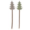 Decorative Christmas tree on a stick for planters and tall arrangements, 45cm, 6 pieces | Floristik24.co.uk