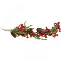 Floristik24 Fir tree hanger with berries and cones 55cm