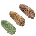 Ceramic Pine Cone Decoration Set – Autumn Table Décor, 14cm, 3pcs | Floristik24.co.uk