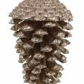 Floristik24 Pine cones gold, glitter 13cm 4pcs Christmas tree decorations