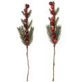 Kunststoff Pine Branch with Red Christmas Ornaments 48cm, Set of 2 | Floristik24.co.uk