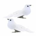 Floristik24 Pigeon with pearls and clip white H4.5cm 12pcs