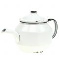 Floristik24 Metal teapot vintage white, black H14cm