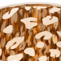 Glass tealight holder with leopard print, 12cm | Floristik24.co.uk