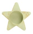Floristik24 Tealight holder star to stick cream 9x23.5cm 1p