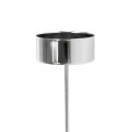 Floristik24 Tealight holder to stick silver 21cm 8pcs