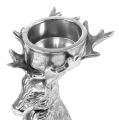 Floristik24 Tealight holder deer head silver 8.5cm