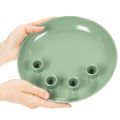 **Green Metal Advent Wreath Plate with Four Candle Holders 24 cm**

```html
<h2>Green Metal Advent Wreath Plate for Seasonal Candle Displays</h2>

<p>
This green metal advent wreath plate features four integrated candle holders, perfect for taper candles  | Floristik24.co.uk