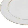 Decorative plate round plastic retro white brown gloss Ø30cm | Floristik24.co.uk