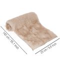 Beige Faux Fur Table Runner, 24 x 140 cm | Floristik24.co.uk