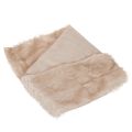 Beige Faux Fur Table Runner,