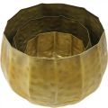 Floristik24 Metal decorative flower pot brass Ø22.5/18.5/14.5cm set of 3