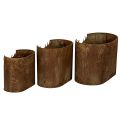 Oval Metal Planter Set with