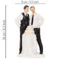 Cake topper of a male couple with cake, 16.5cm | Floristik24.co.uk