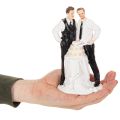 Cake topper of a male couple with cake, 16.5cm | Floristik24.co.uk