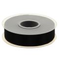 Floristik24 Mourning organza ribbon with selvage black 25mm 50m