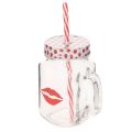Floristik24 Drinking glass with lid &amp; handle Ø7cm H13.5cm