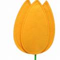 Floristik24 Felt flower tulip yellow H68cm