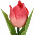 Floristik24 Tulip mix artificial flowers pink apricot 16cm 12pcs