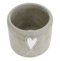 Floristik24 Concrete pot with heart Ø11cm H10cm 5pcs
