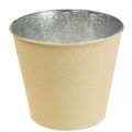 Floristik24 Planter metal flower planter pastel yellow Ø16cm H14cm