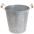 Floristik24 Planter planter vintage decorative metal bucket Ø16cm H15cm