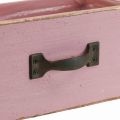 Floristik24 Planter drawer wooden planter pink 25×13×9cm