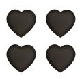 Floristik24 Valentine&#39;s Day Slate Heart Decorative Heart Black W16cm 4pcs