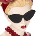 Woman Head Vase with Sunglasses and Pearl Necklace, 30cm, Polyresin | Floristik24.co.uk