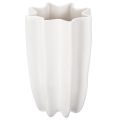 Floristik24 White Ribbed Ceramic Vase 24cm for Dried Flowers