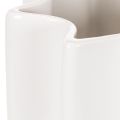 White Ribbed Ceramic Vase 24cm