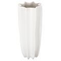 Floristik24 Tall White Ribbed Ceramic Vase 38cm for Artificial and Dried Flowers