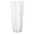 Tall White Ribbed Ceramic Vase 38cm for Artificial and Dried Flowers | Floristik24.co.uk