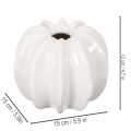 White Ceramic Pumpkin-Shaped Vase – 15cm for Home Decoration | Floristik24.co.uk
